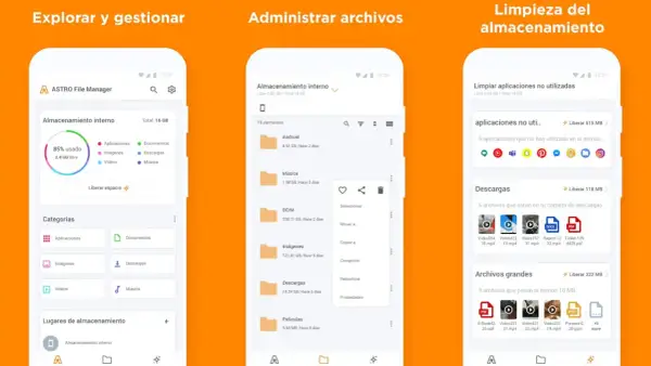 ASTRO File Manager: el mejor explorador de archivos android para organizar, administrar y limpiar tu almacenamiento.